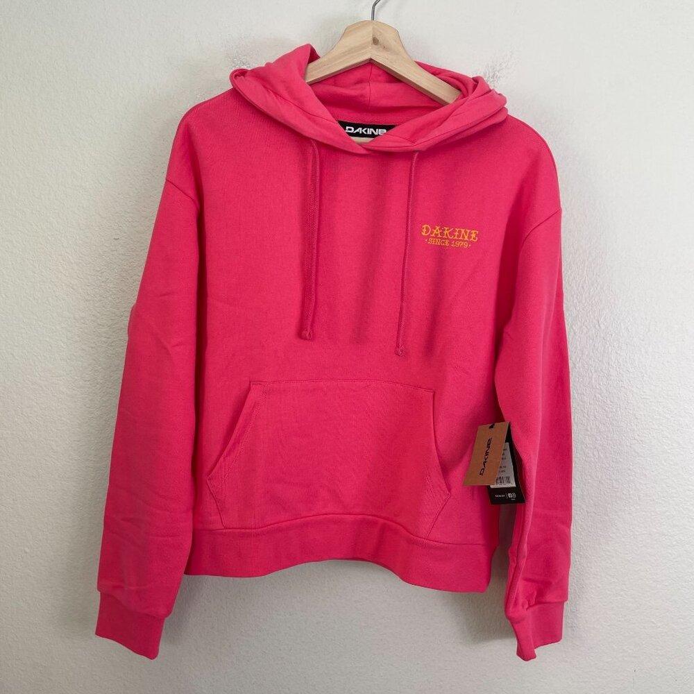 NEW Dakine‎ Womens Small Gaia Hoodie Pink Graphic Cotton Sweatshirt